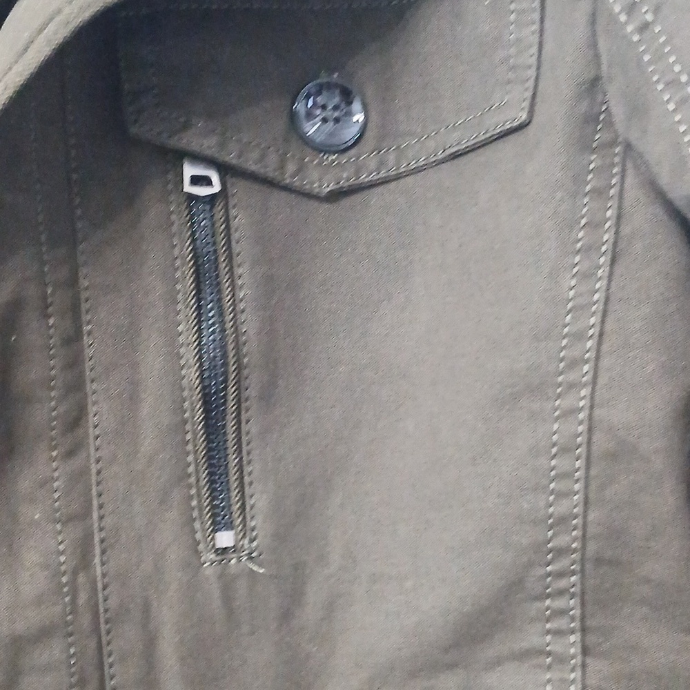 Men's Olive Jacket, Sz Medium, pre-owned excellent conditions just like new - Picture 3 of 7
